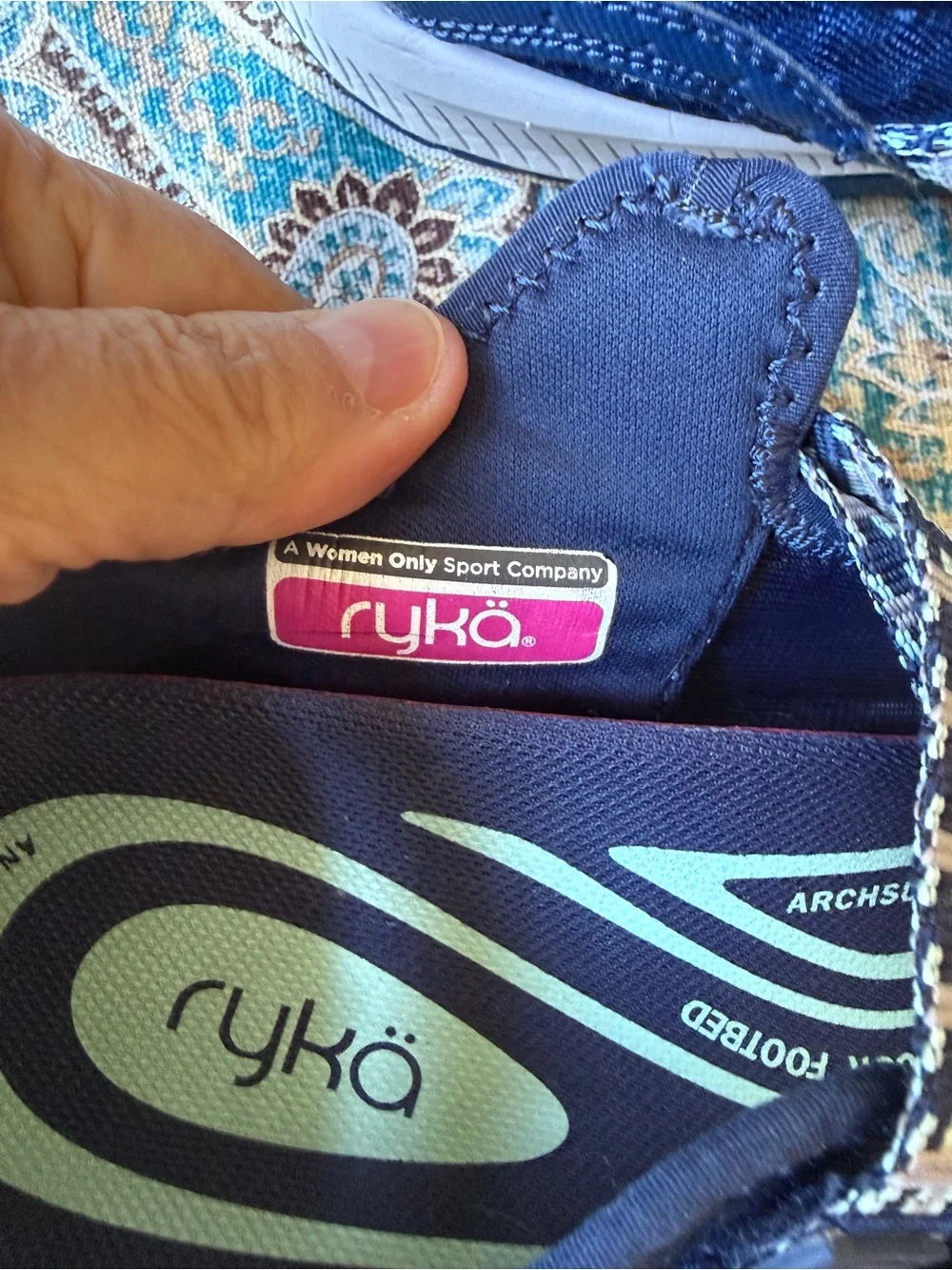 Ryka Kailee Mary Jane Walking Shoes Navy Comfort Arch Support Women’s 9.5M